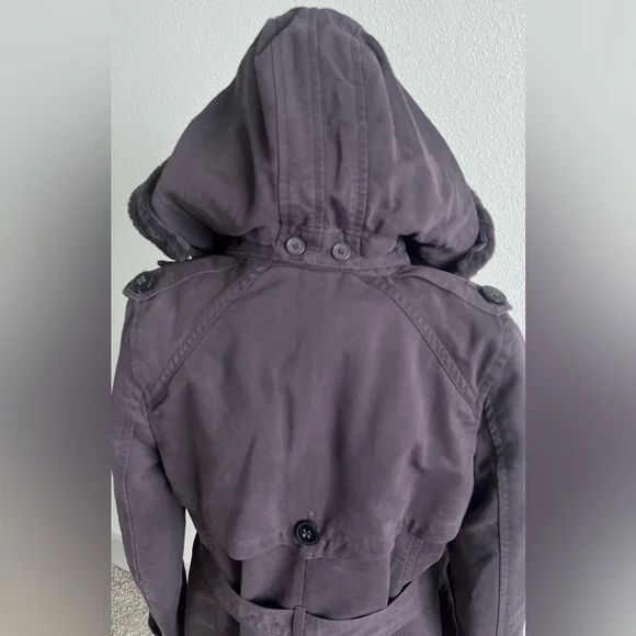 Comptoir Des Cotonniers women’s Purple Trench Coat with warm layer small $650 - Picture 8 of 16